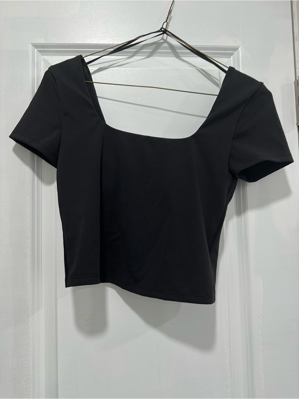 Lululemon Wunder Under SmoothCover Square-Neck Black Square-Neck Crop Top 6